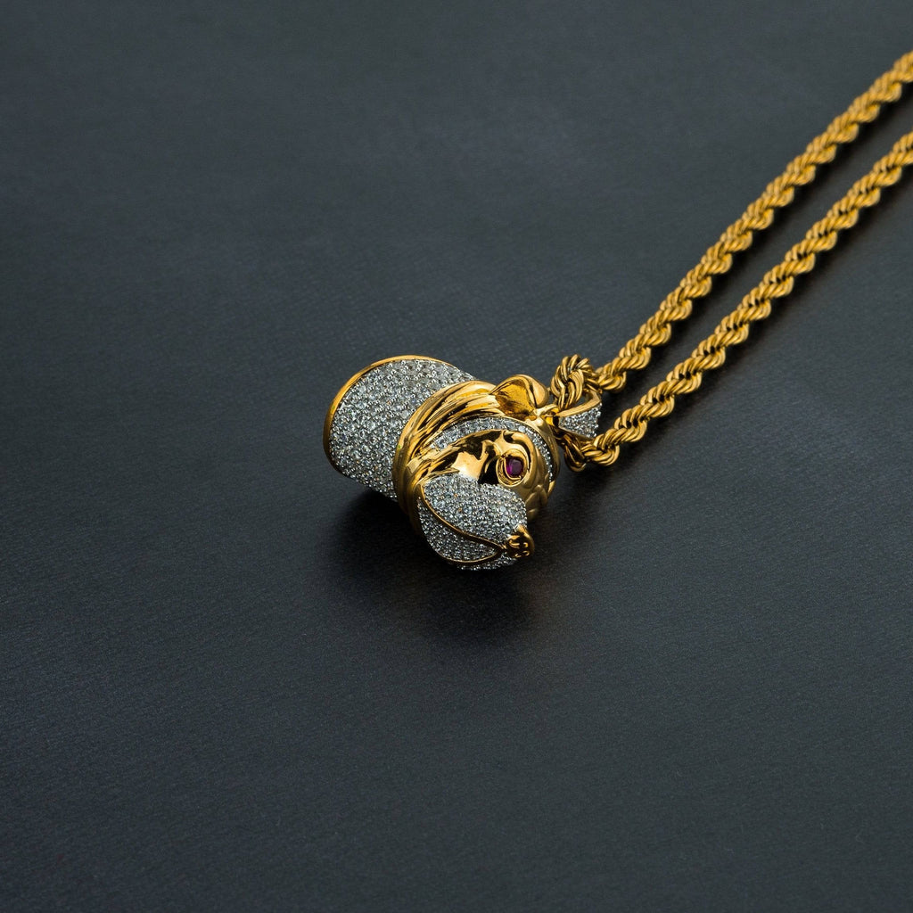 Gold Plated Pit Bull Pendant
