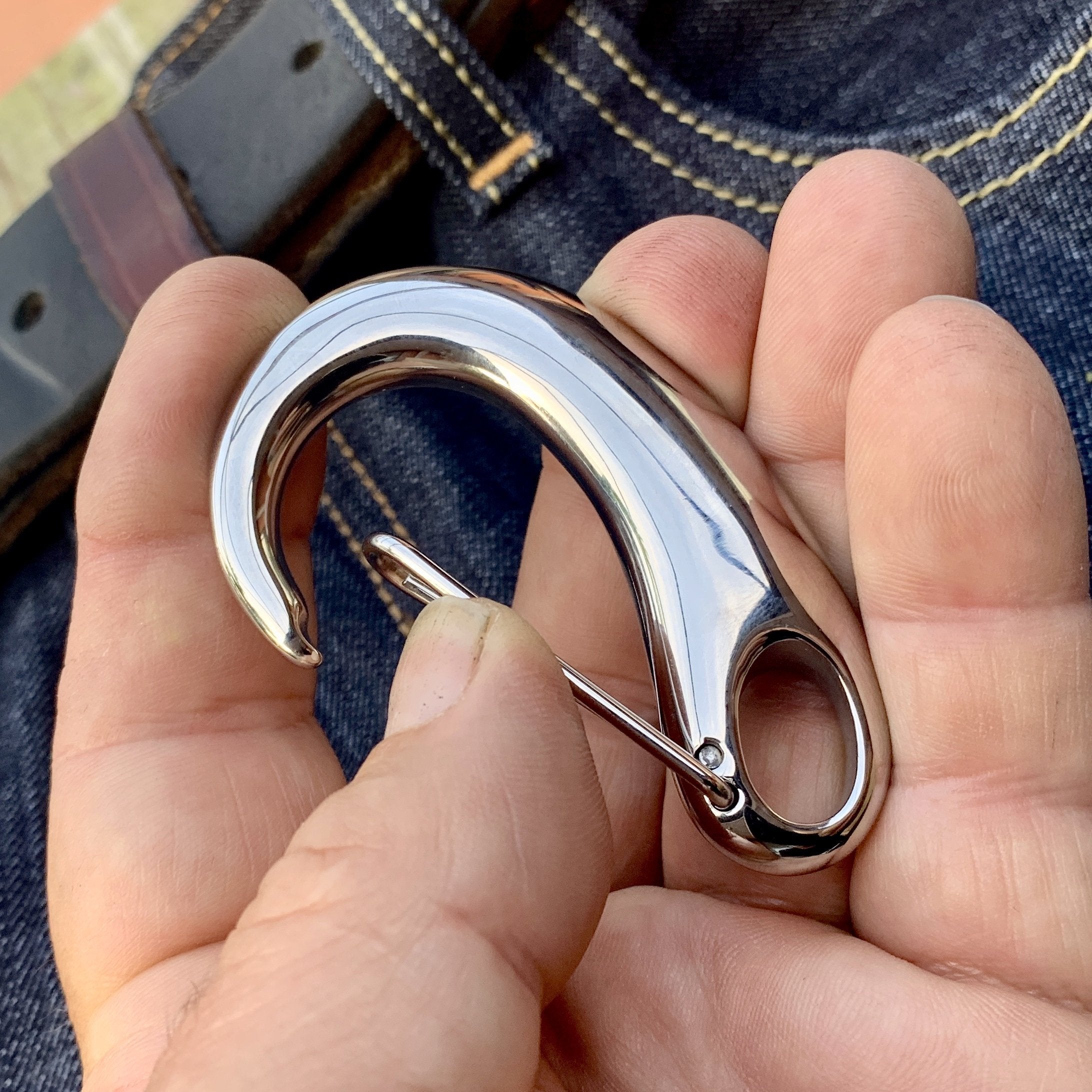Belt Clip / Clasp - "The Hook" - Polished - Upgrade Your Wallet / Key Chain - WCC-03