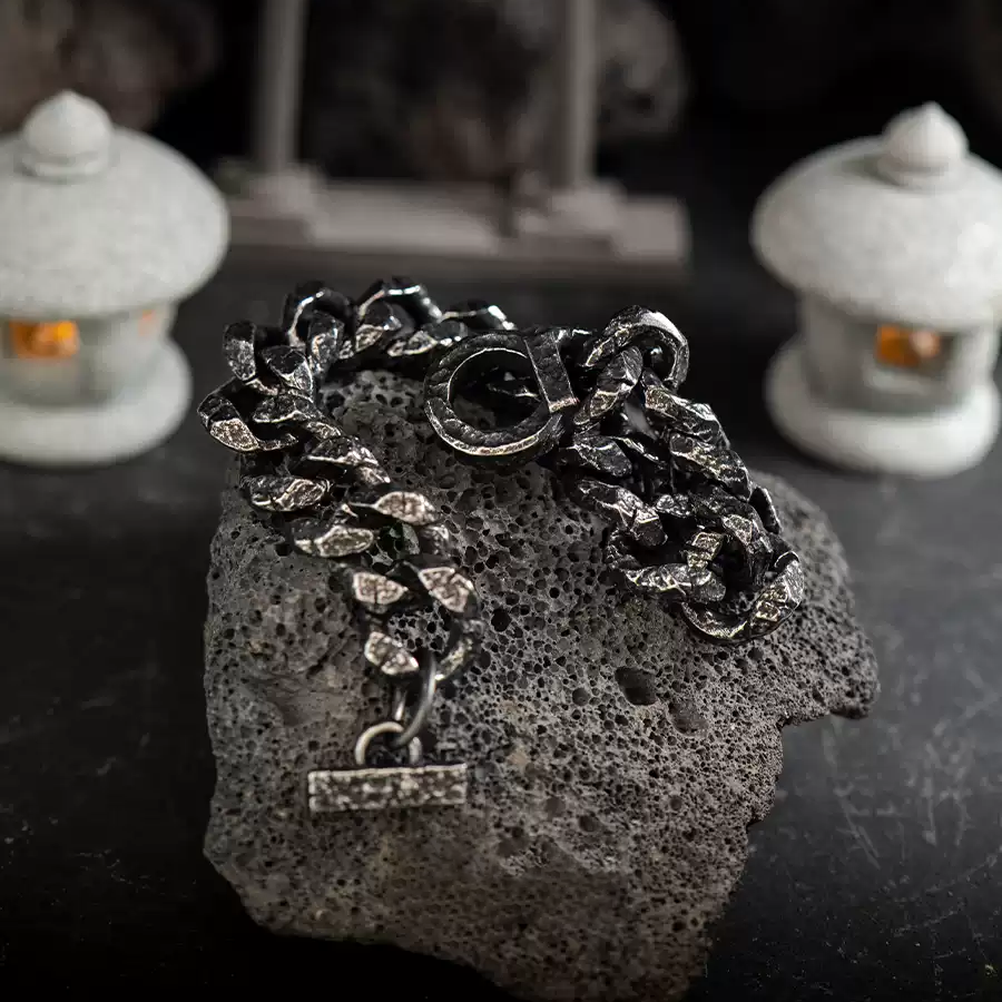 Heavy Viking Textured Bracelet