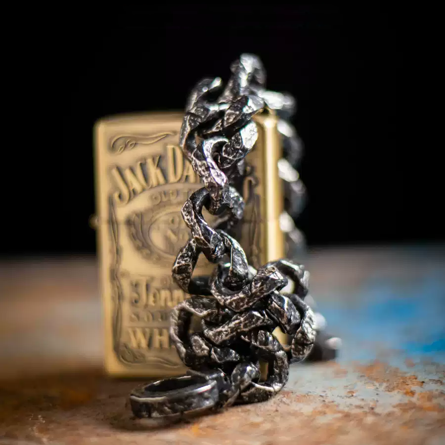 Heavy Viking Textured Bracelet