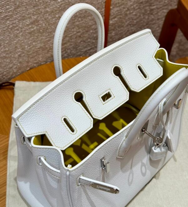 Birkin 25 Colour：01/Blanc/9R/Lime - 图片 3