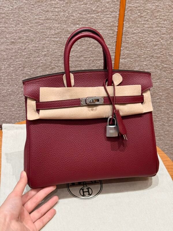 Birkin 25  Colour：57/Bordeaux and Q5/Rouge casaque