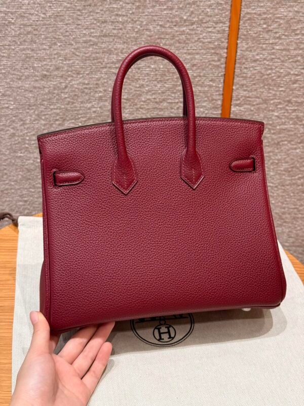 Birkin 25  Colour：57/Bordeaux and Q5/Rouge casaque - 图片 7