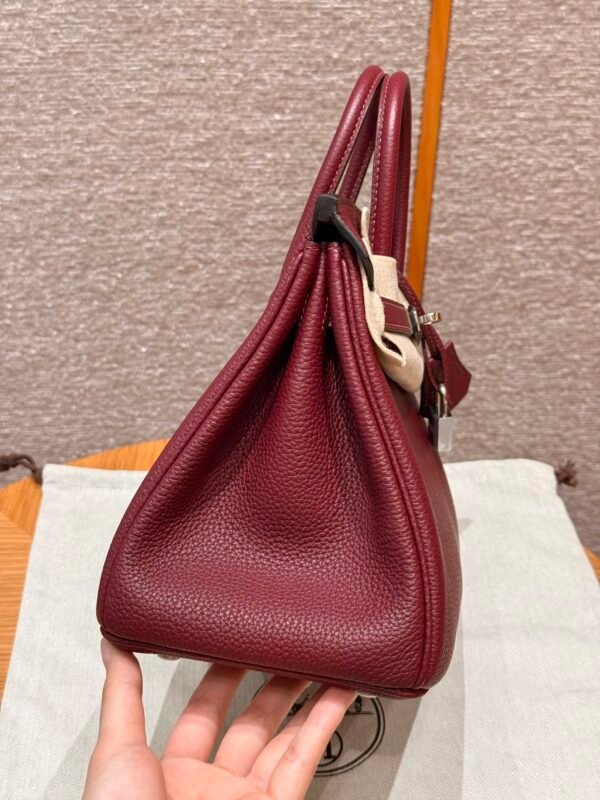 Birkin 25  Colour：57/Bordeaux and Q5/Rouge casaque - 图片 8