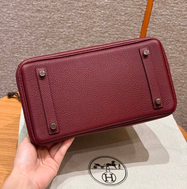 Birkin 25  Colour：57/Bordeaux and Q5/Rouge casaque - 图片 2